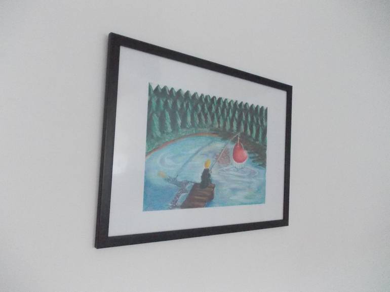 Original Abstract Love Drawing by Monika Shemel