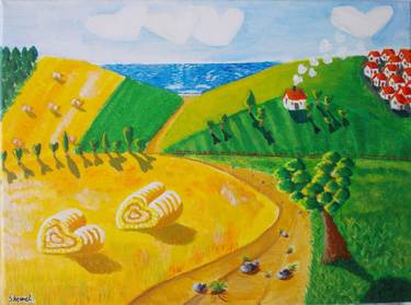 Print of Rural life Paintings by Monika Shemel