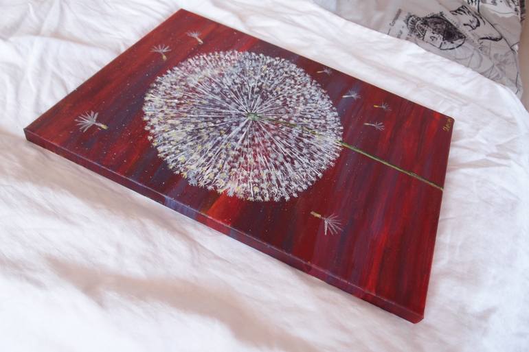 Original Folk Floral Painting by Monika Shemel