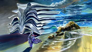 Print of Surrealism Beach Paintings by Hector Davila
