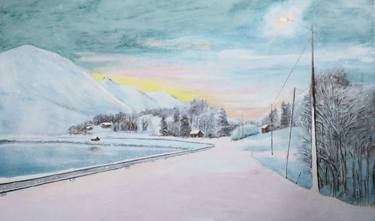 Original Realism Landscape Paintings by Evy Olsen Halvorsen