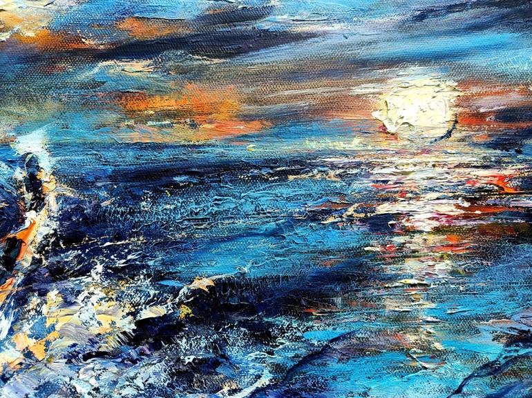Original Abstract Expressionism Seascape Painting by Eleonora Taranova