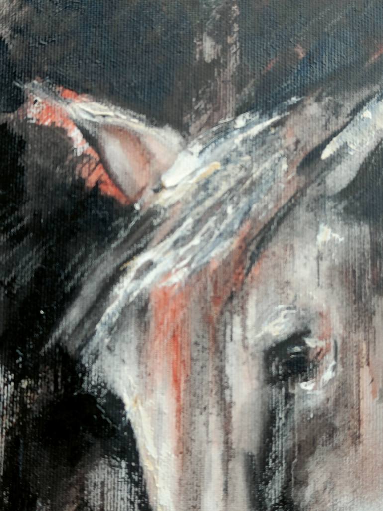 Original Abstract Horse Painting by Eleonora Taranova