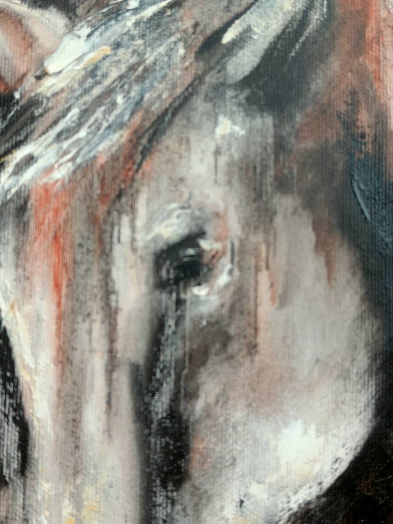 Original Abstract Horse Painting by Eleonora Taranova