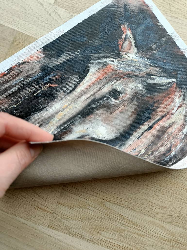 Original Abstract Horse Painting by Eleonora Taranova