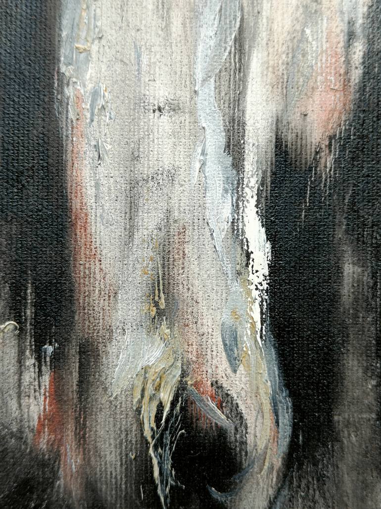 Original Black & White Horse Painting by Eleonora Taranova