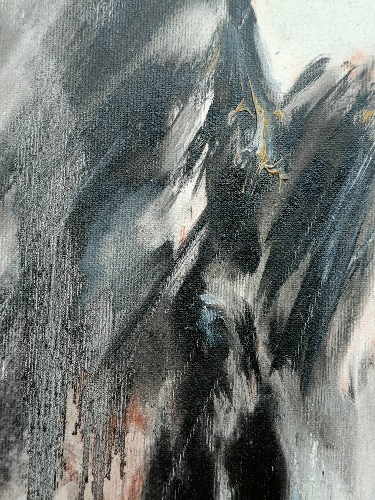 Original Black & White Horse Painting by Eleonora Taranova