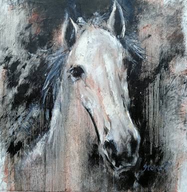Original Contemporary Horse Painting by Eleonora Taranova