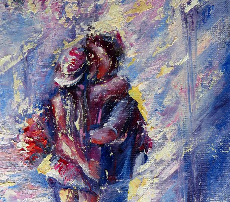 Original Abstract Expressionism Love Painting by Eleonora Taranova