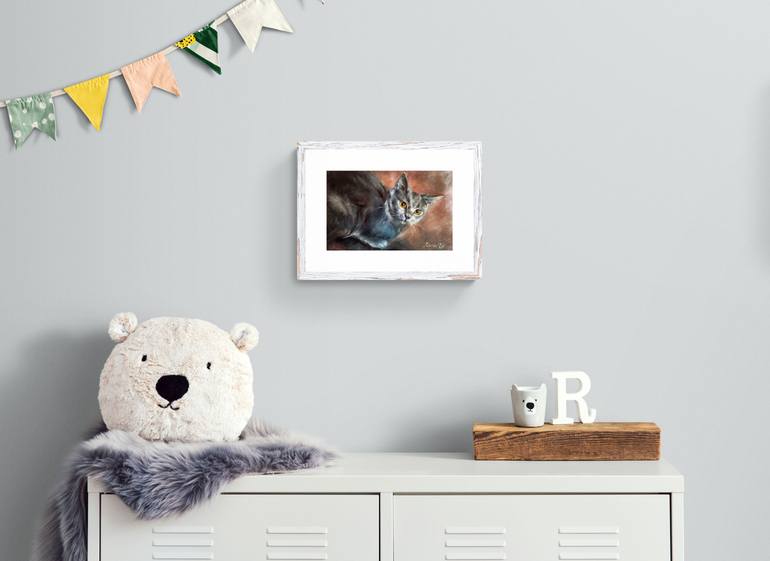 Original Figurative Cats Painting by Eleonora Taranova