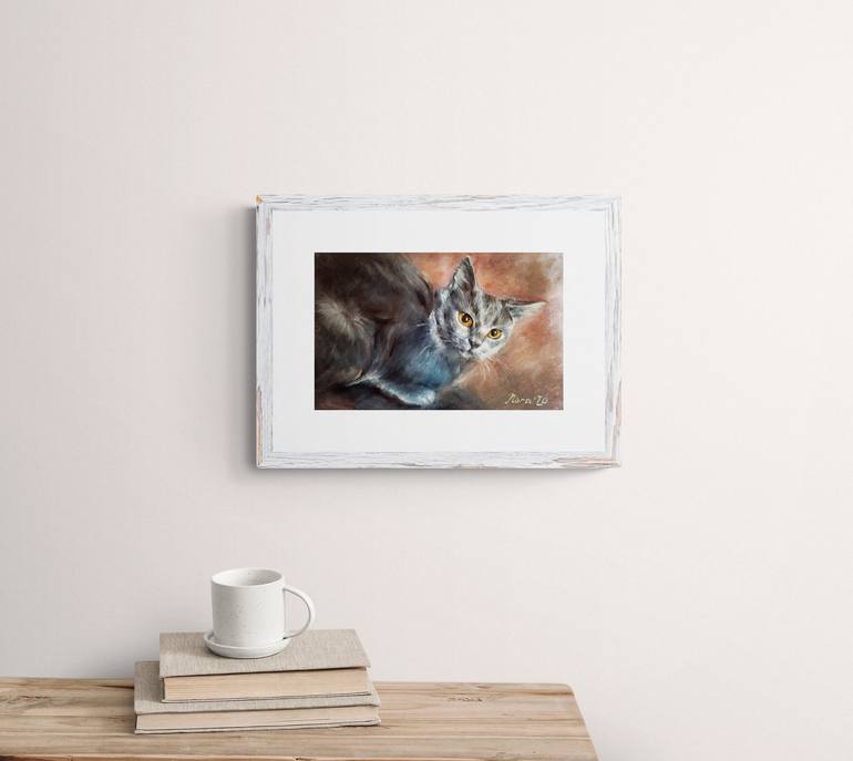Original Figurative Cats Painting by Eleonora Taranova