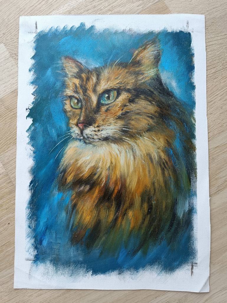 Original Figurative Cats Painting by Eleonora Taranova