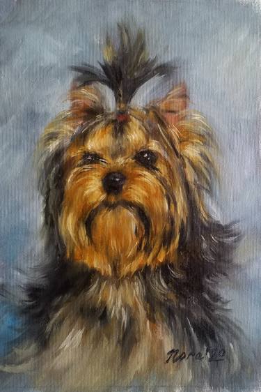 Yorkshire terrier dog original portrait thumb