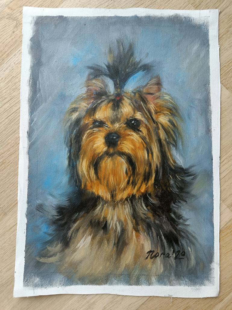 Original Figurative Dogs Painting by Eleonora Taranova
