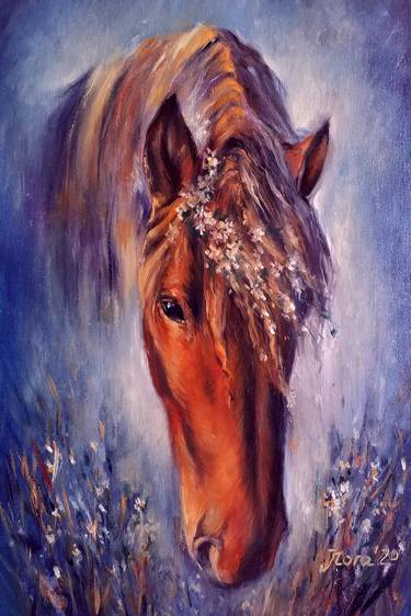 Red Horse original oil painting thumb