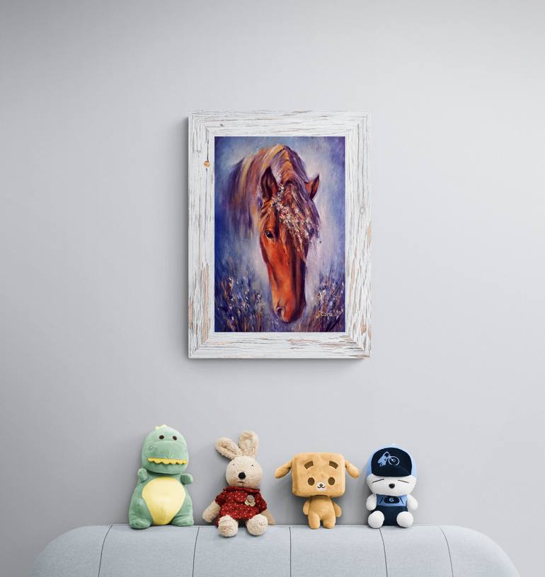 Original Expressionism Horse Painting by Eleonora Taranova