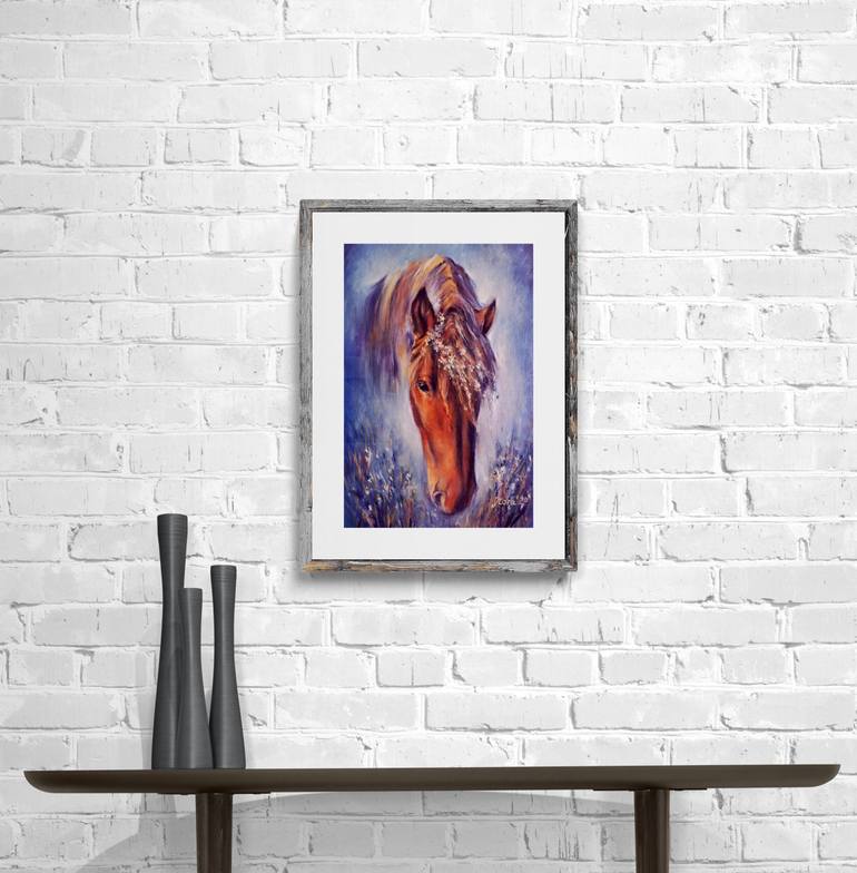 Original Expressionism Horse Painting by Eleonora Taranova