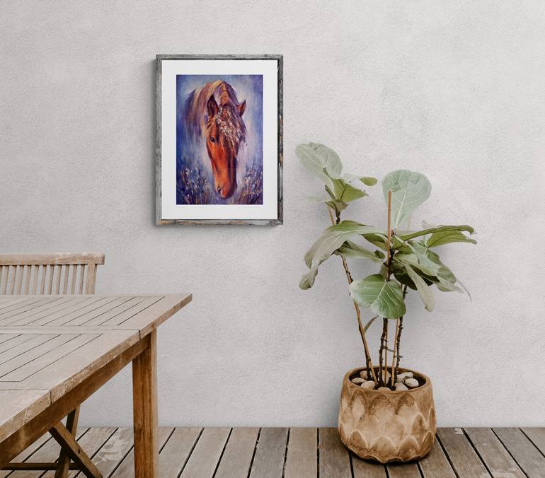 Original Expressionism Horse Painting by Eleonora Taranova