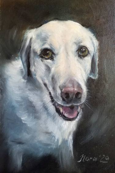 Labrador retriever portrait oil painting thumb