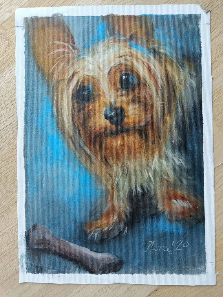 Original Figurative Dogs Painting by Eleonora Taranova