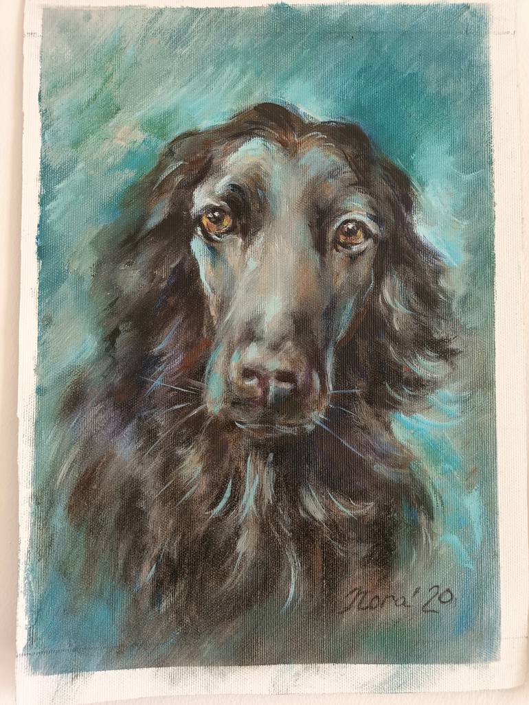 Original Figurative Dogs Painting by Eleonora Taranova