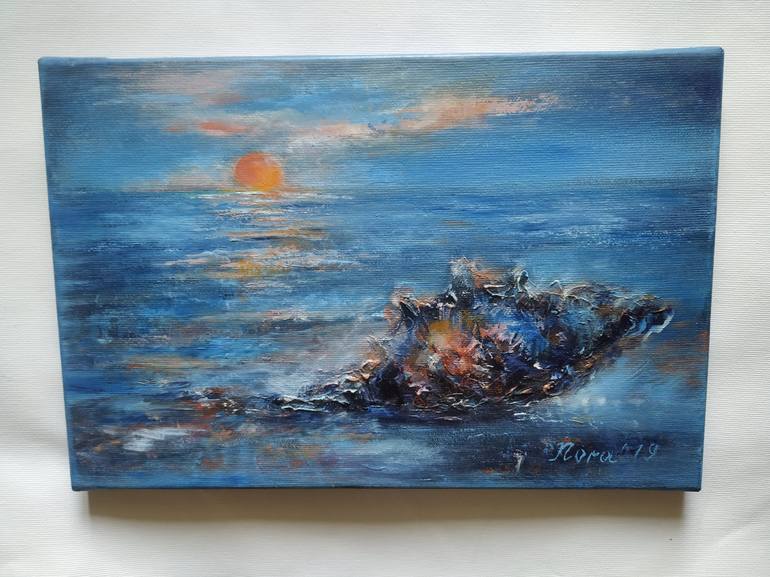 Original Abstract Beach Painting by Eleonora Taranova