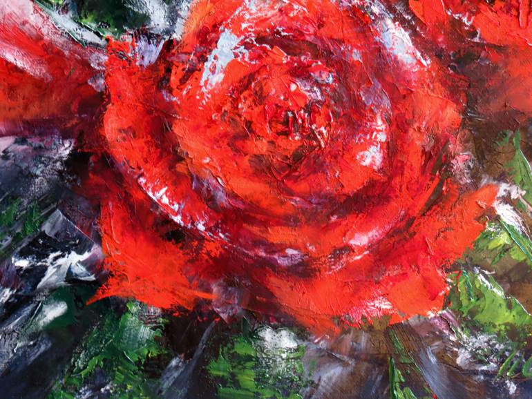 Original Abstract Floral Painting by Eleonora Taranova