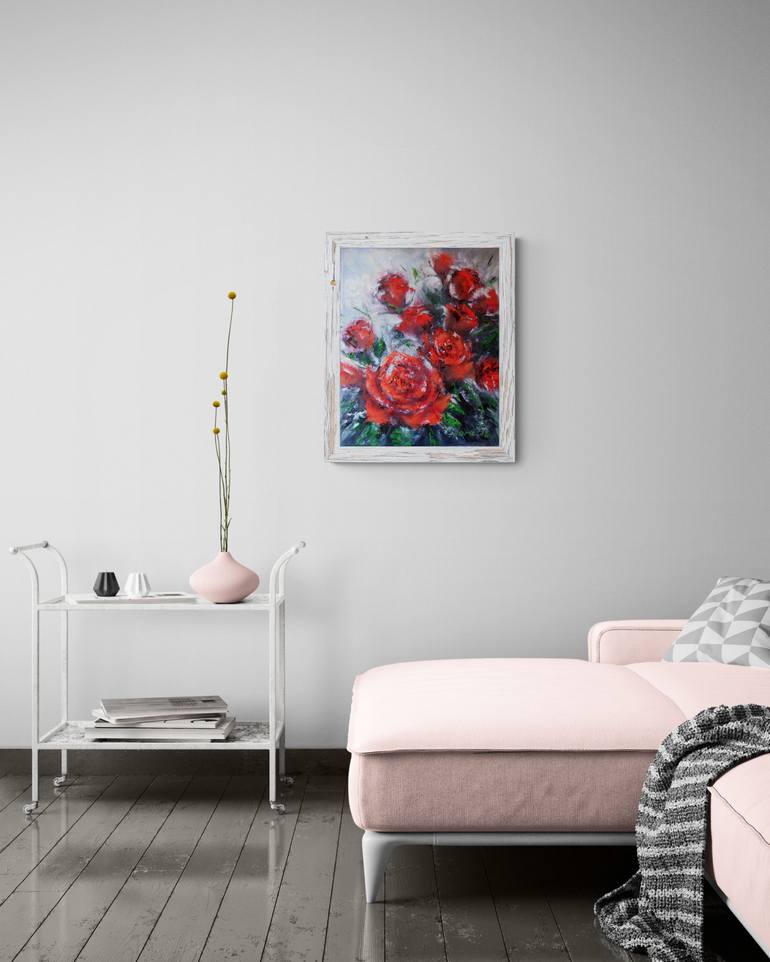 Original Abstract Floral Painting by Eleonora Taranova
