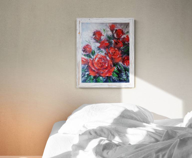 Original Abstract Floral Painting by Eleonora Taranova