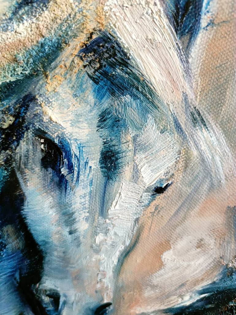 Original Abstract Horse Painting by Eleonora Taranova