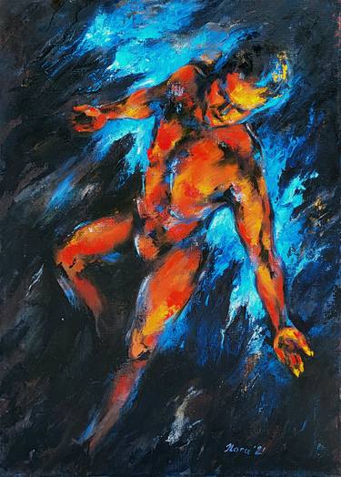 Original Abstract Expressionism Erotic Paintings by Eleonora Taranova