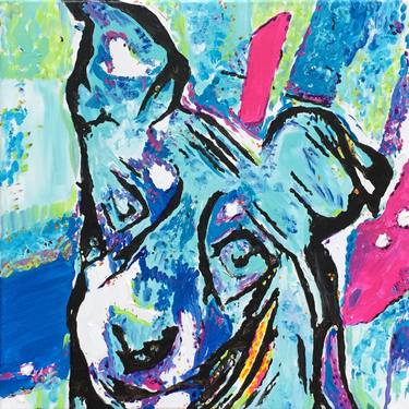 Original Abstract Dogs Paintings by Amanda D