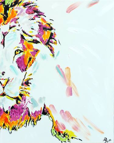 Original Abstract Animal Paintings by Amanda D