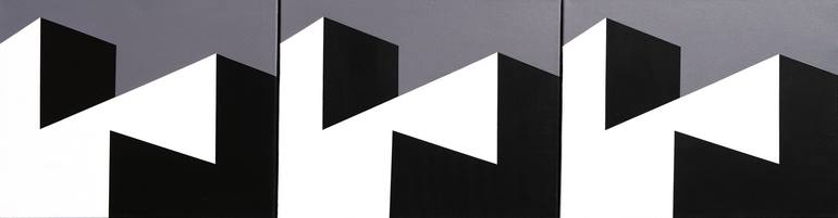 Original Architecture Painting by Mila Gvardiol | Abstract Art on Canvas | Arhitectural Variations 20