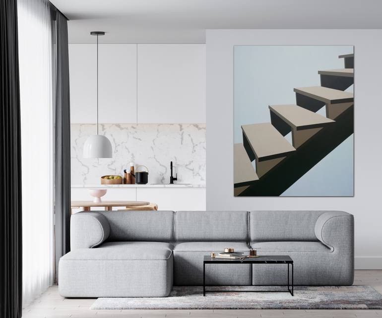 Original Abstract Architecture Painting by Mila Gvardiol