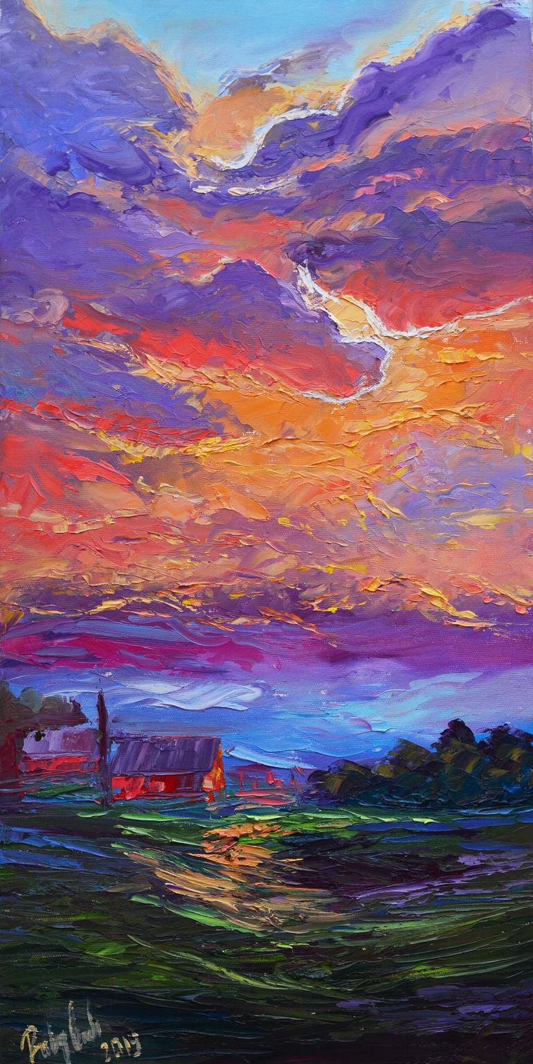 colorful sunset painting