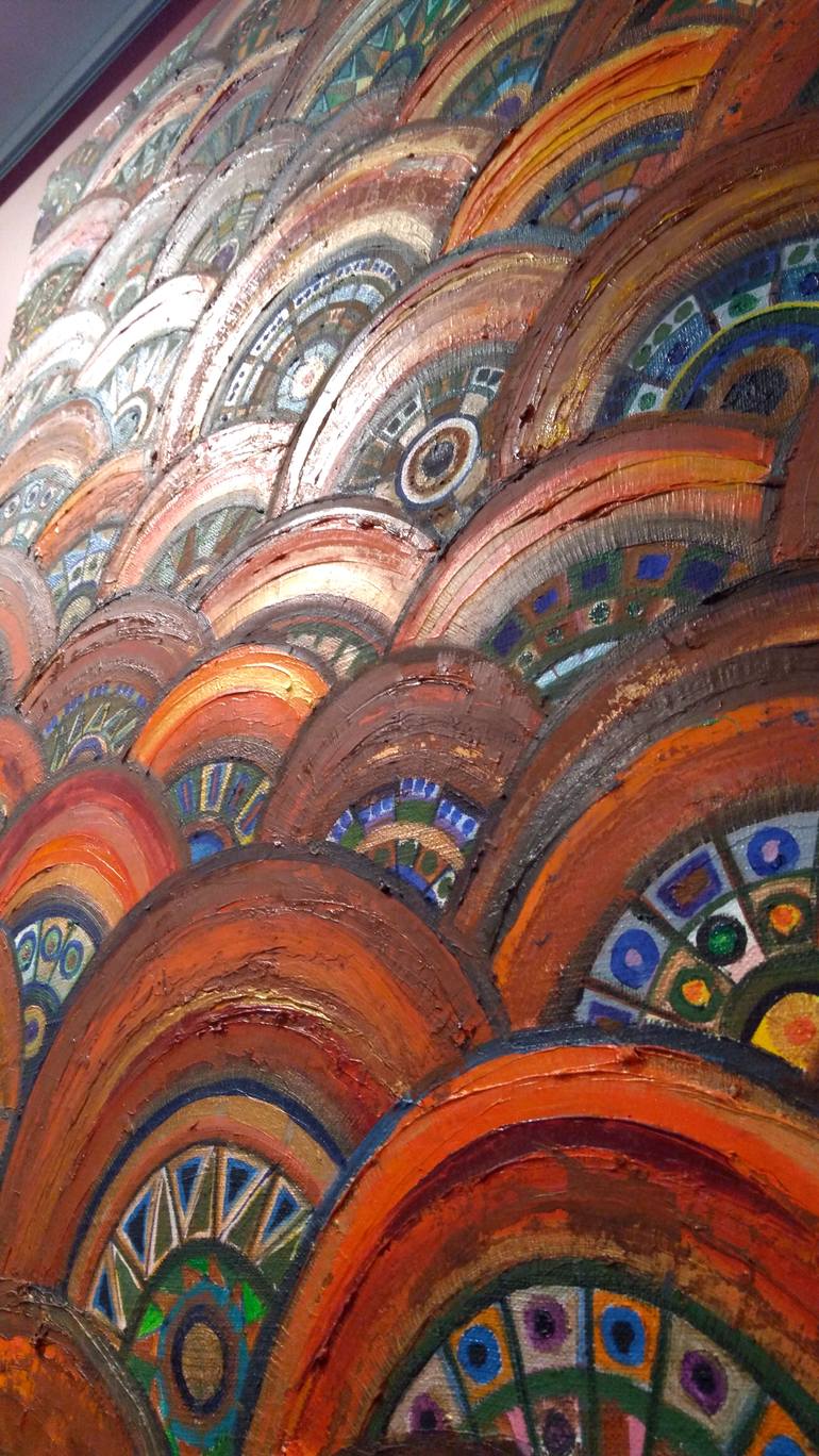 Original Art Deco Abstract Painting by Hanna Soloviova