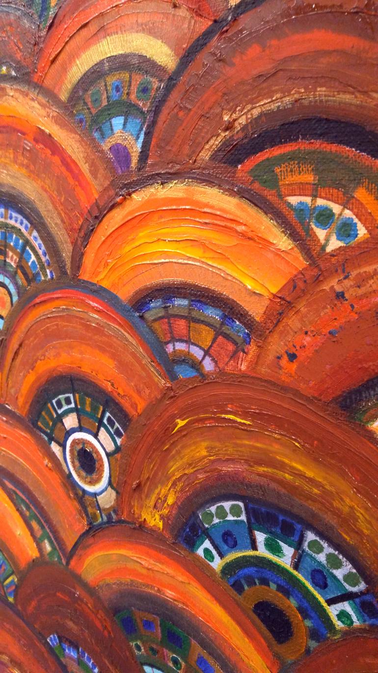 Original Art Deco Abstract Painting by Hanna Soloviova