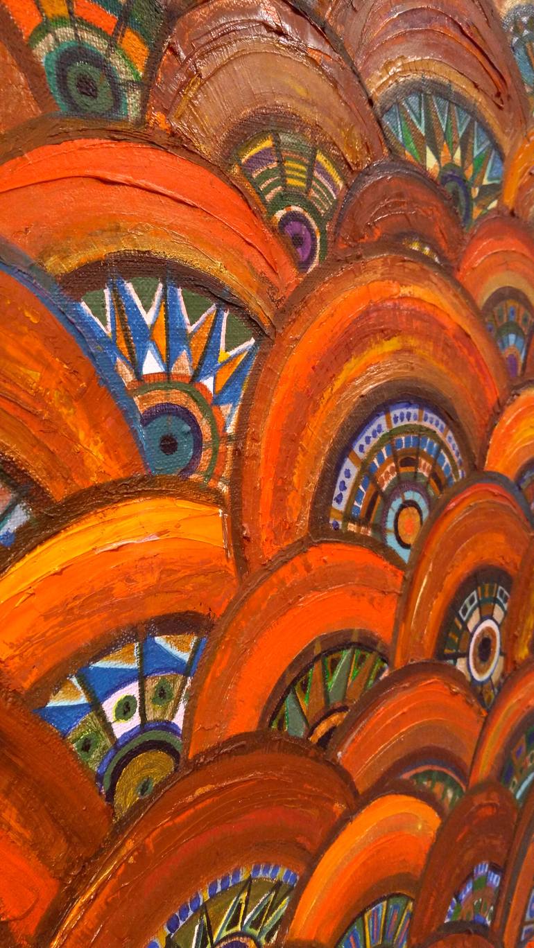 Original Art Deco Abstract Painting by Hanna Soloviova