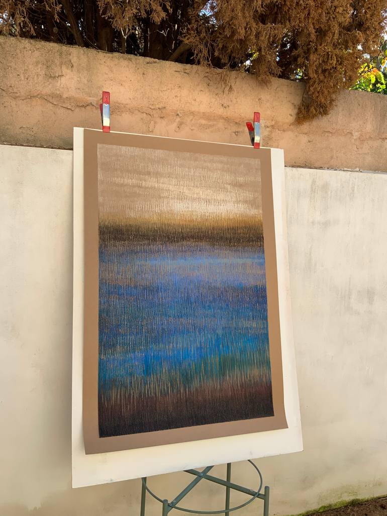 Original Minimalism Abstract Painting by Malgorzata Krakowiak