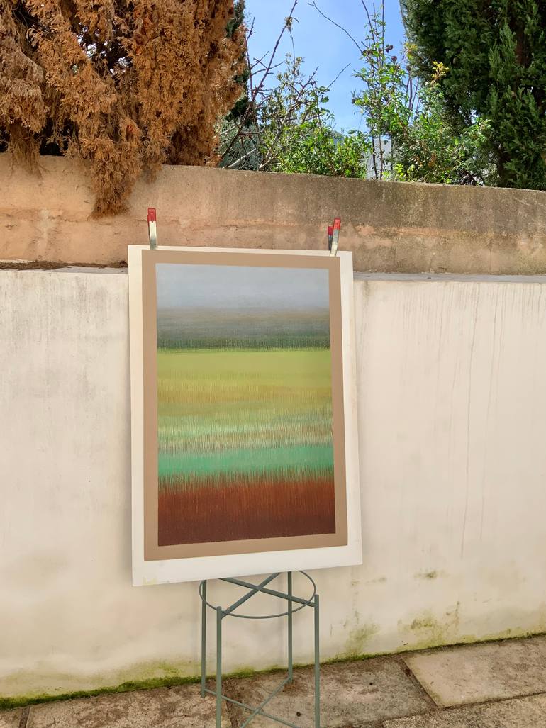 Original Minimalism Abstract Painting by Malgorzata Krakowiak