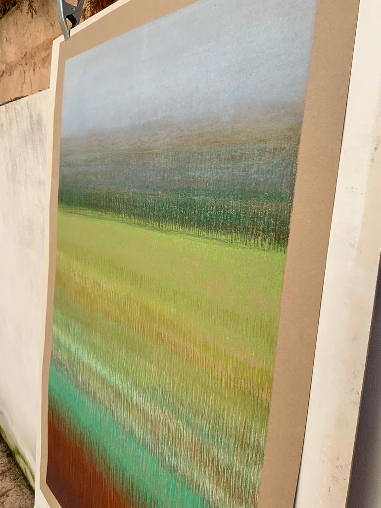Original Minimalism Abstract Painting by Malgorzata Krakowiak