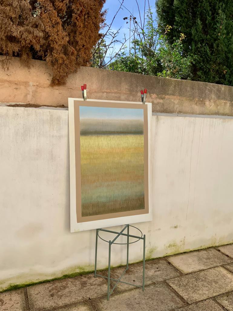 Original Minimalism Abstract Painting by Malgorzata Krakowiak