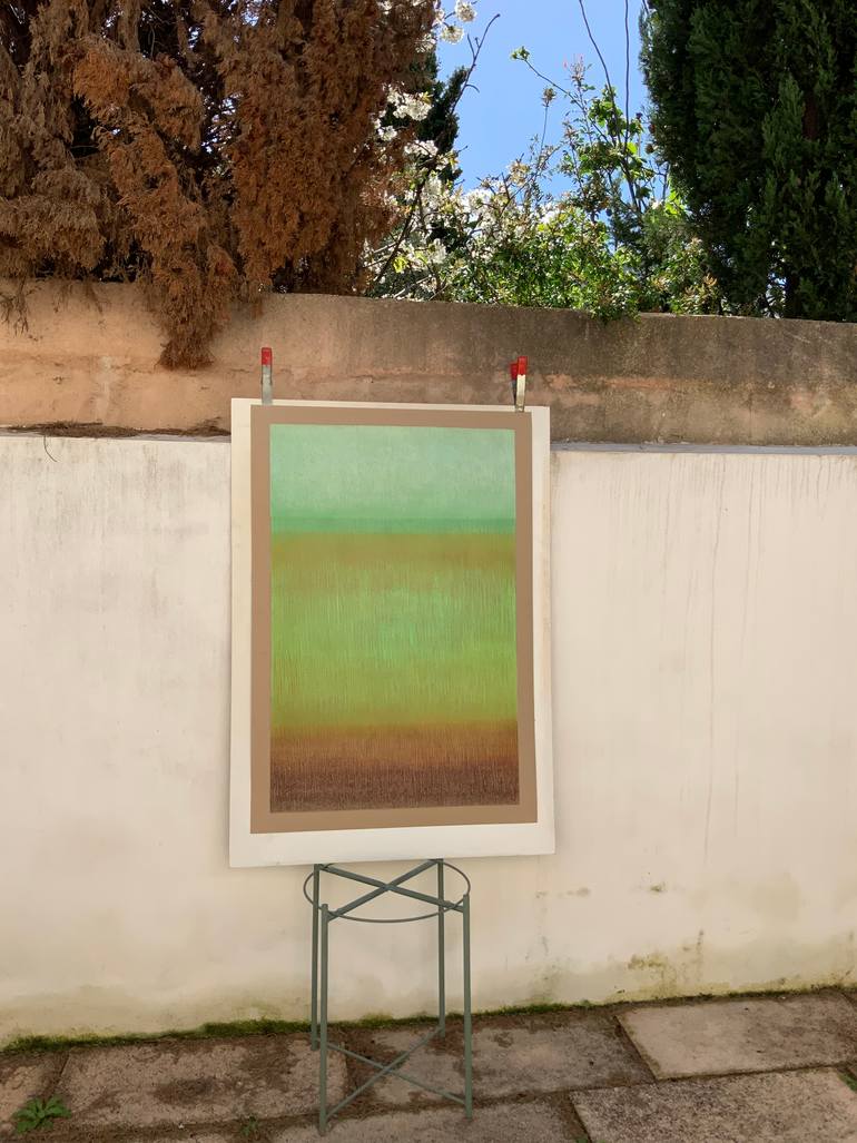 Original Minimalism Abstract Painting by Malgorzata Krakowiak