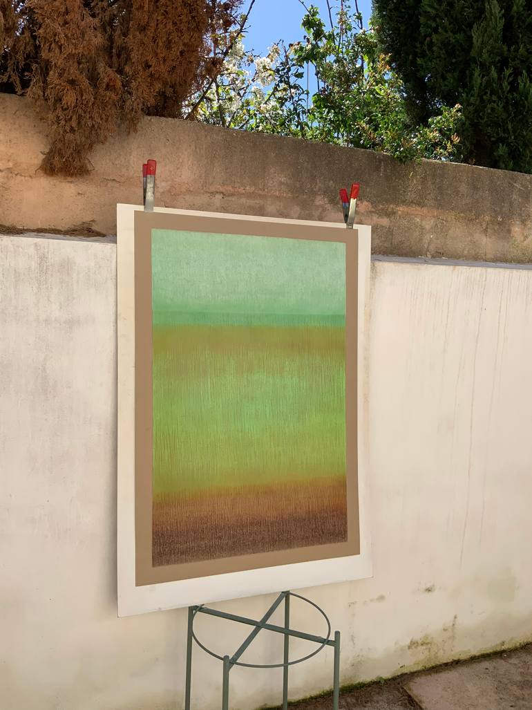 Original Minimalism Abstract Painting by Malgorzata Krakowiak