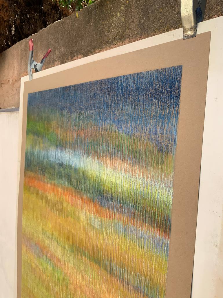 Original Minimalism Abstract Painting by Malgorzata Krakowiak