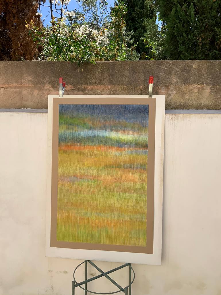 Original Minimalism Abstract Painting by Malgorzata Krakowiak