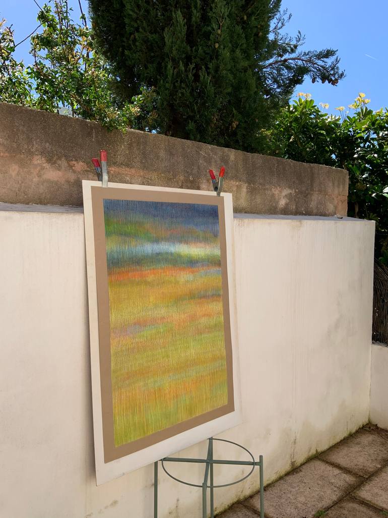 Original Minimalism Abstract Painting by Malgorzata Krakowiak