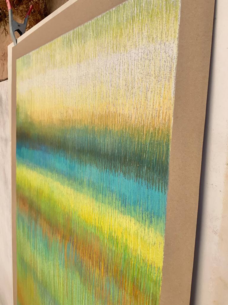 Original Minimalism Abstract Painting by Malgorzata Krakowiak