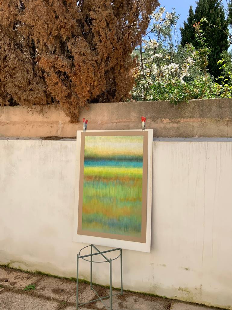 Original Minimalism Abstract Painting by Malgorzata Krakowiak